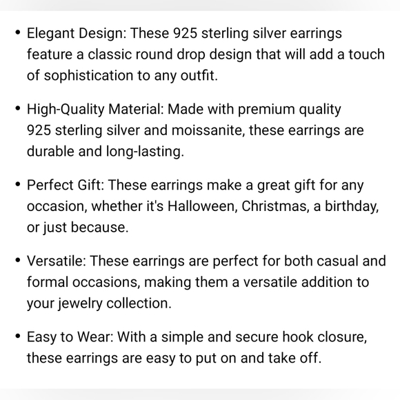 2ct CERTIFIED GENUINE MOISSONITE Diamond 18k/925 Drop halo earrings - Picture 12 of 15